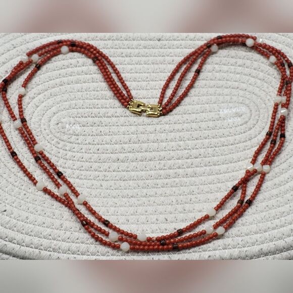 Monet beaded tripple stranded long necklace - Picture 3 of 10